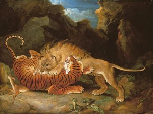 Fight Between a Lion and a Tiger, 1797